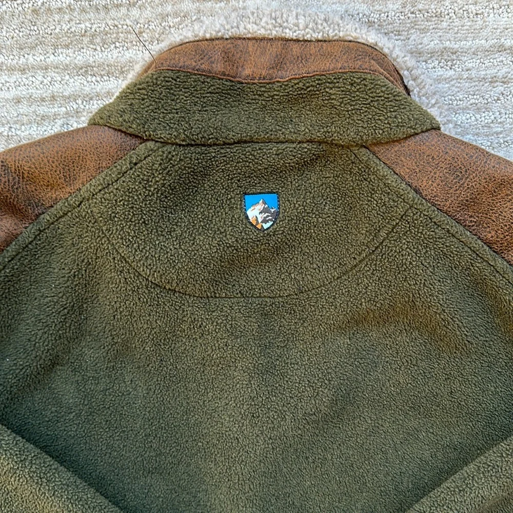Kuhl Men’s ALPENWURX™ Fleece Full Zip Jacket Green Brown Size XL